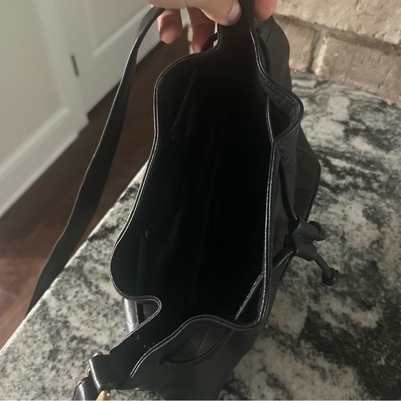 Black real leather cross body bag - Picture 5 of 7